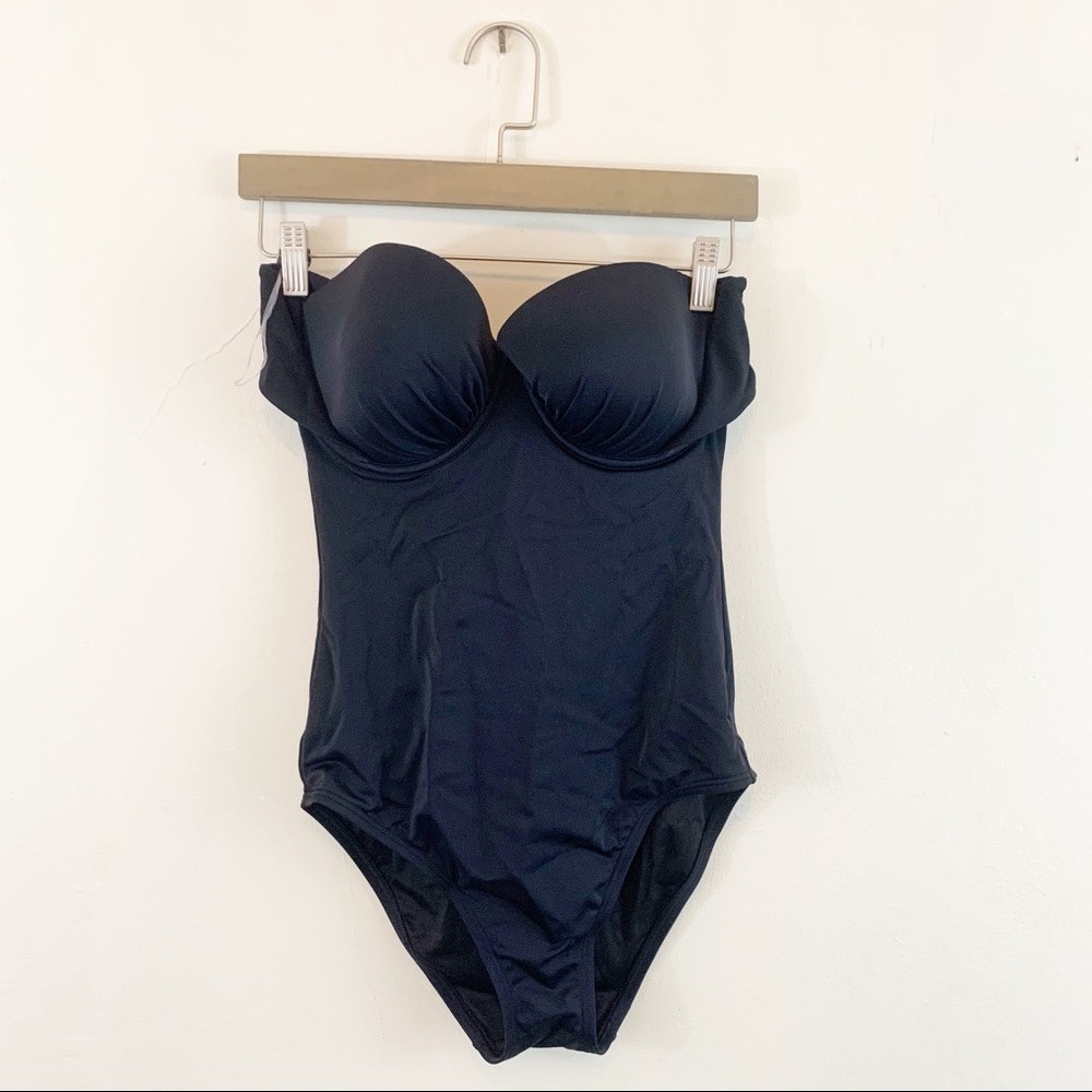 Victorias secret black one piece swim suit 38d
